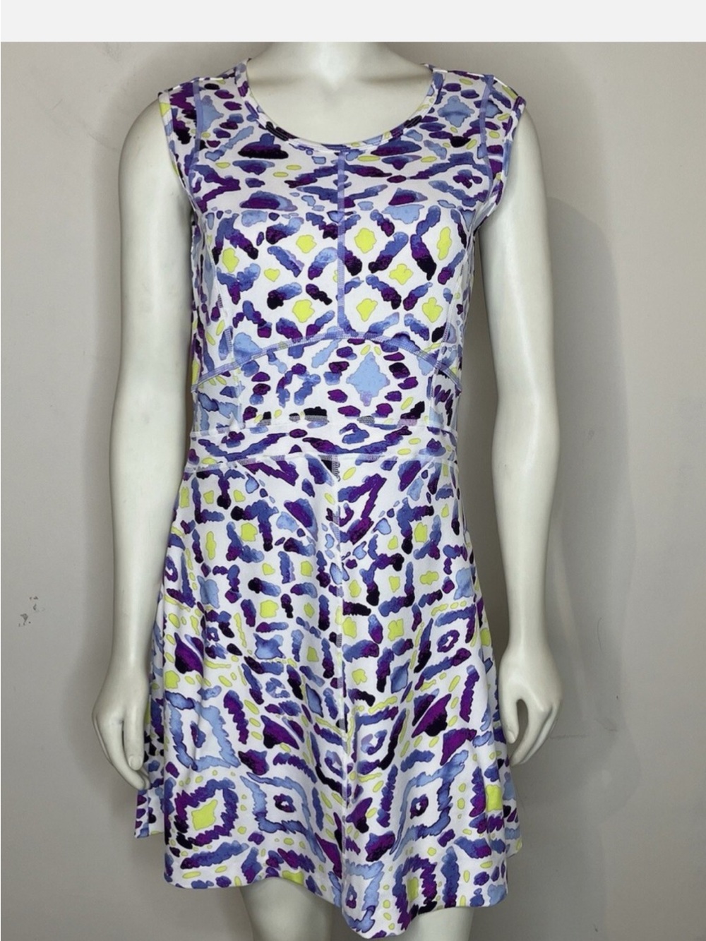 Title Nine Dream Sleeveless Mini Athletic Dress Geometric Print